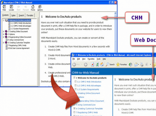 Macrobject CHM-2-Web Professional 2009 Screenshot 1