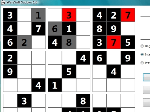 WareSoft Sudoku Screenshot 1