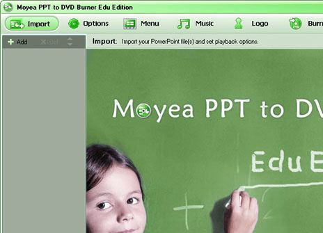 Moyea PPT to DVD Burner Edu Edition Screenshot 1