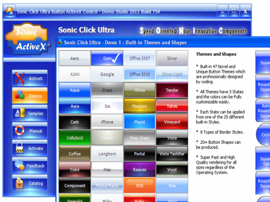 Sonic Click Ultra Button ActiveX Control Screenshot 1