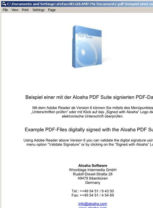 Aloaha PDF Signator Screenshot 1