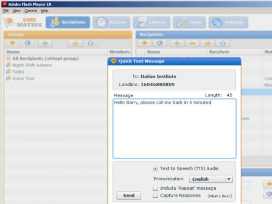 SMS Matrix Messaging Screenshot 1