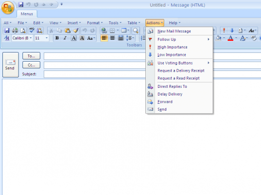 Classic Menu for Outlook 2007 Screenshot 1