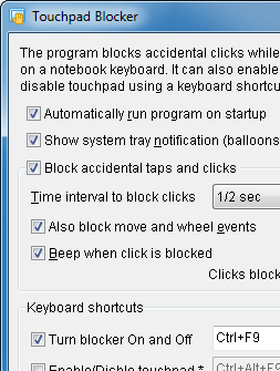 Touchpad Blocker Screenshot 1