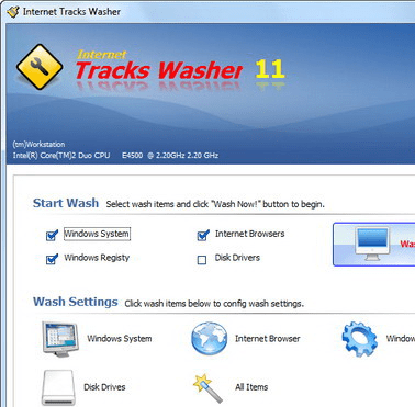 Internet Tracks Washer Screenshot 1