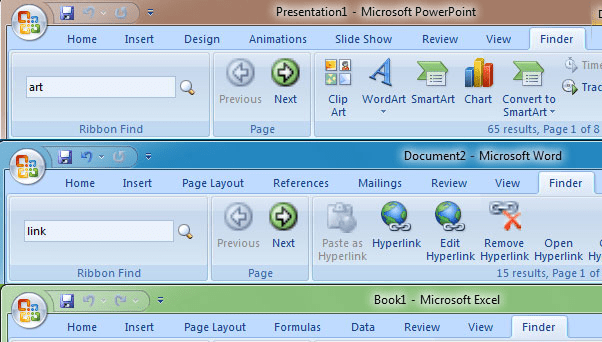 Ribbon Finder for Office Home and Student 2007 Screenshot 1