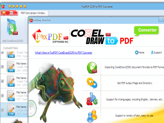 FoxPDF CDR to PDF Converter Screenshot 1