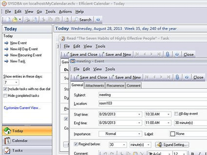 Efficient Calendar Network Screenshot 1