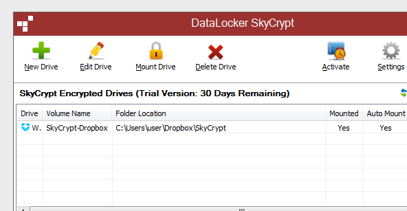 DataLocker SkyCrypt Screenshot 1