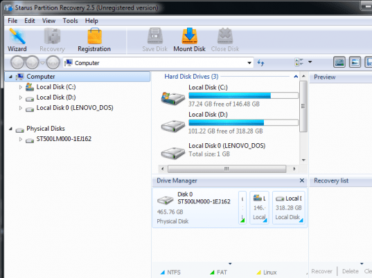 Starus Partition Recovery Screenshot 1