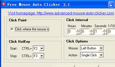 Free Mouse Auto Clicker Screenshot 1