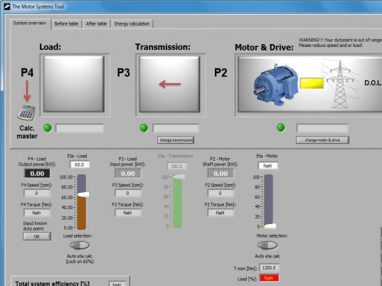 Motor Systems Tool Screenshot 1