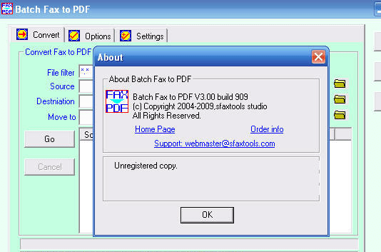 Batch Fax to Pdf Screenshot 1