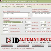IDAutomation RSS Composite Image Generator Screenshot 1