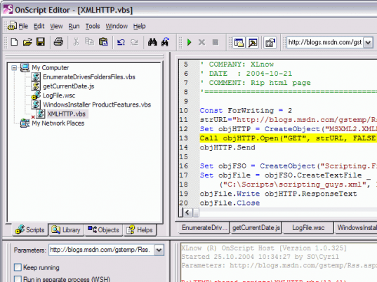 XLnow OnScript Screenshot 1