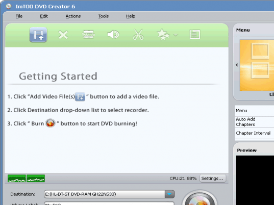 ImTOO DVD Creator Screenshot 1