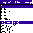 LingvoSoft Talking Dictionary English <-> Italian for Palm OS Screenshot 1