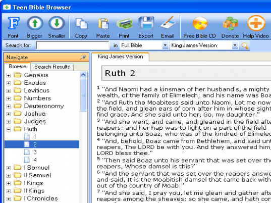 Free Teen Bible Browser Screenshot 1