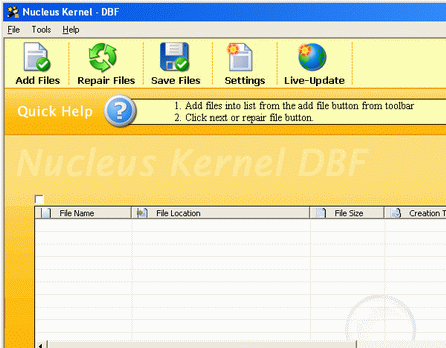 Kernel for DBF - Repair corrupted DBF files Screenshot 1