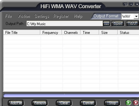 HiFi WMA WAV Converter Screenshot 1