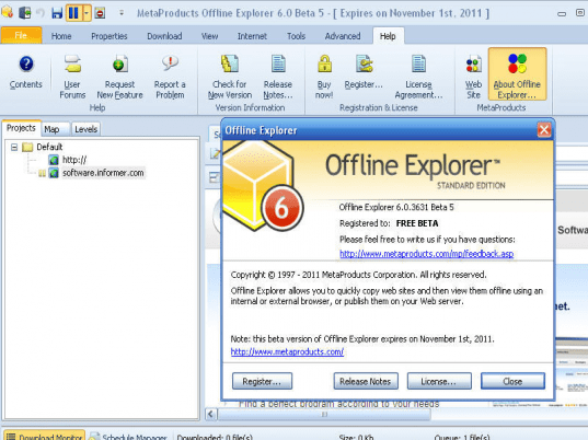 Offline Explorer Screenshot 1