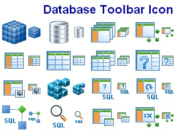 Database Toolbar Icons Screenshot 1
