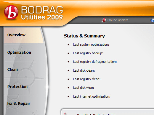 Bodrag Utilities 2009 Screenshot 1