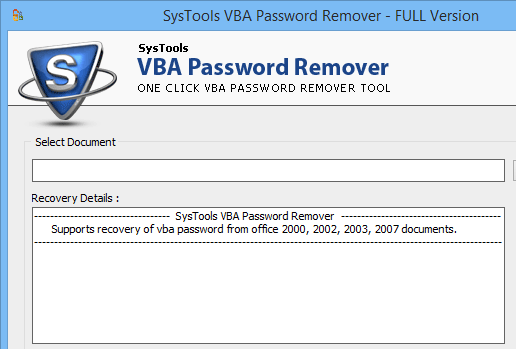 VBA Password Recovery Screenshot 1