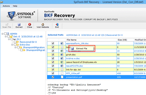 Windows Backup Recovery Software Screenshot 1