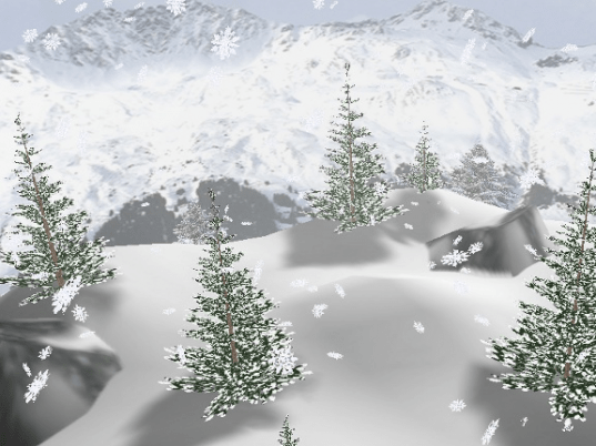 Snow Dance 3D Screensaver Screenshot 1
