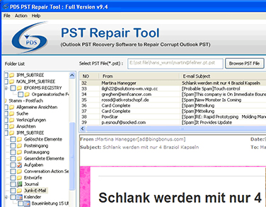 Outlook Mailbox Restore Screenshot 1