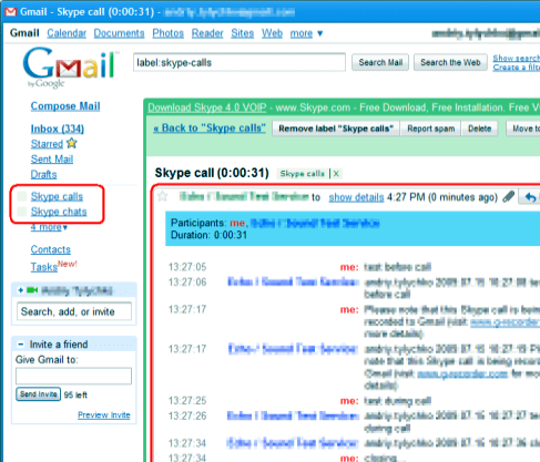 G-Recorder - Record Skype to Gmail Screenshot 1