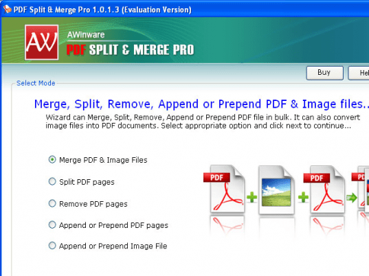 PDF Page Merger Splitter Remover Pro Screenshot 1