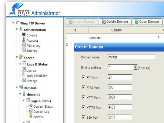 Wing FTP Server For Solaris(i386) Screenshot 1