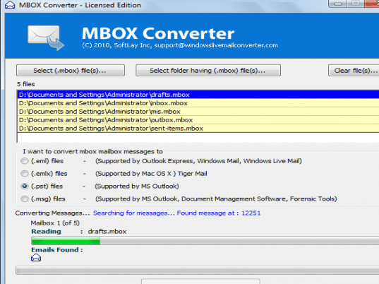 MBOX Converter Screenshot 1