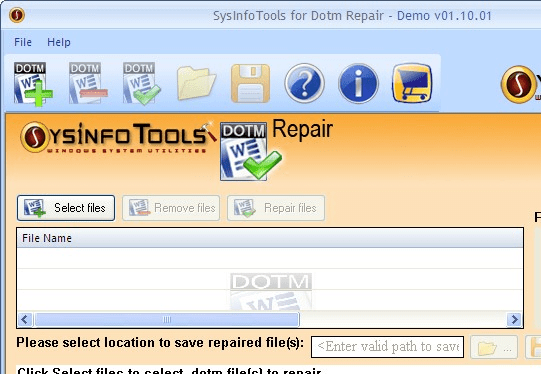 SysInfoTools Dotm Repair Screenshot 1
