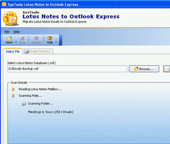 Convert NSF Files to Outlook Express Screenshot 1