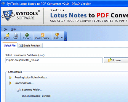 Lotus Notes to PDF Converter Screenshot 1