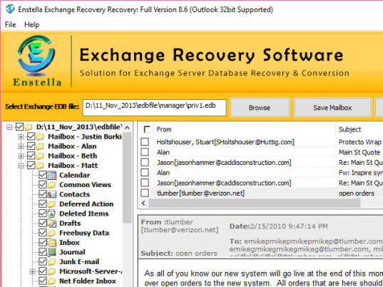 Download EDB Repair Tool Screenshot 1