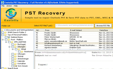 Outlook Mailbox Recovery Tool Screenshot 1