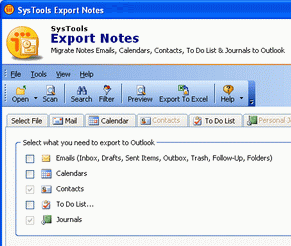 Export Lotus Calendar Screenshot 1