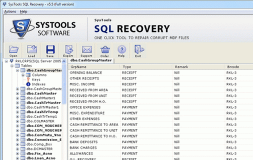 Repair Corrupted SQL Database 2005 Screenshot 1