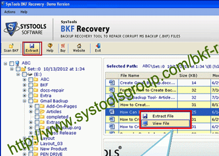 Backup Files Recovery from Corruption Screenshot 1