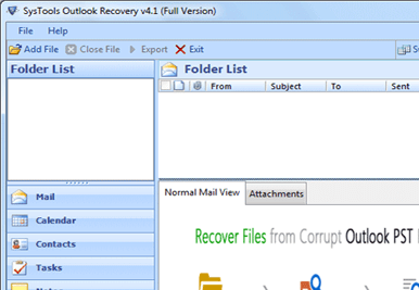 Recover Outlook Emails PST Screenshot 1