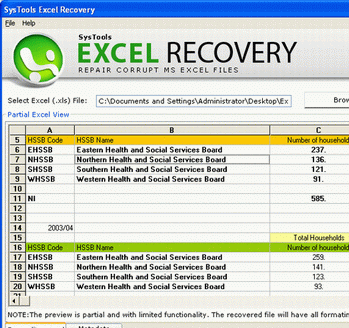 Repair Excel Workbook Screenshot 1