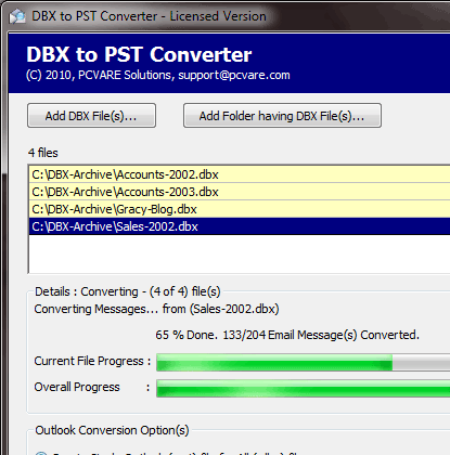 DBX to PST Converter Program Screenshot 1