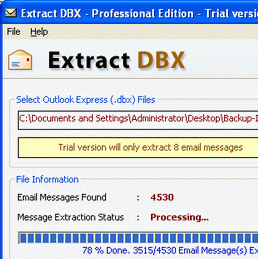 Transfer DBX to MS Outlook Screenshot 1