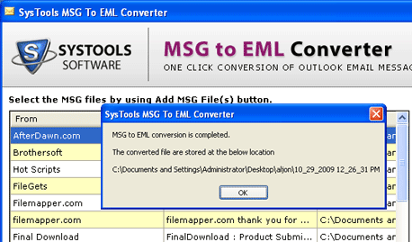 Transfer MSG to EML Screenshot 1