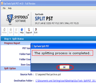 Split Multiple PST Folders Screenshot 1