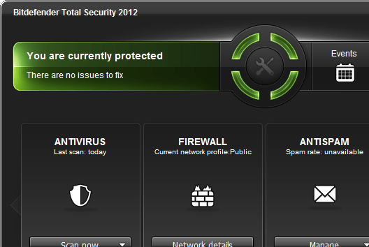 BitDefender Total Security 2012 Screenshot 1